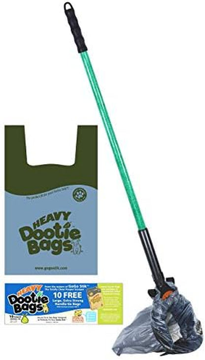 HEAVY Dootie Bags® VERY LARGE Dog and Cat Waste Poop Bags. 100 Count Strong Multi-Use, Leakproof with EZ Tie Handles and Gussets. Made with Corn Starch. Fits  and Swivel Bin Pooper Scoopers.