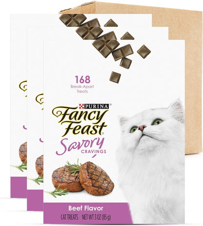 Purina  Limited Ingredient Cat Treats, Savory Cravings Beef Flavor - 9 Oz. Box