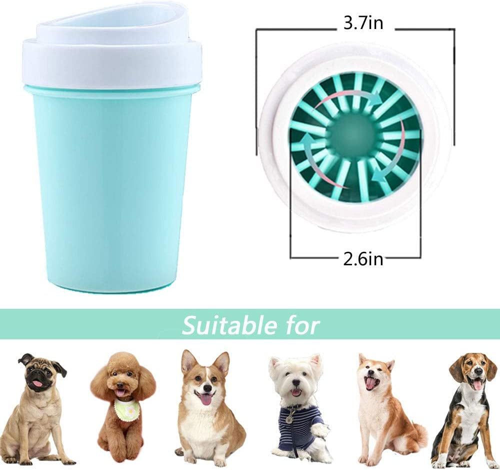 Dog Paw Cleaner Pet Paw Washer for Dogs Muddy Paws Cleaner Paw Brushes Easy Disassemble and Install Dog Foot Washer