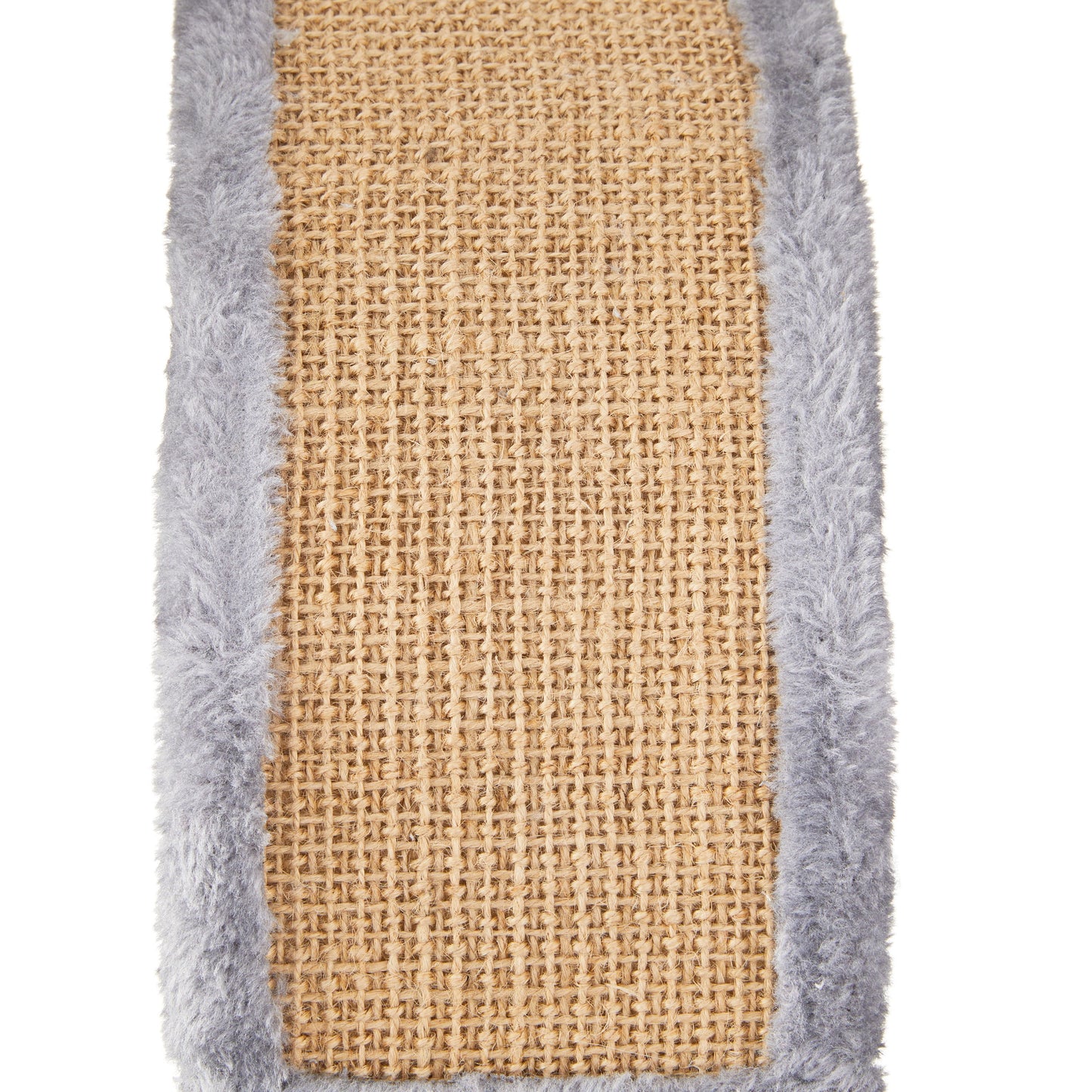 17"Deluxe Jute Cat Scratching Post with Arch Grooming Massager, Gray, Pack of 1